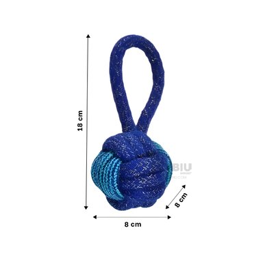 JUGUETES PERROS MA31347 MORDISQUERO JUGUETE AZUL + REGALO LIGAS PEINAR RYBIU