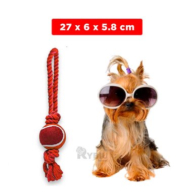 JUGUETE PERROS MA31359 VERSATIL ROJO + LIGAS REGALO RYBIU