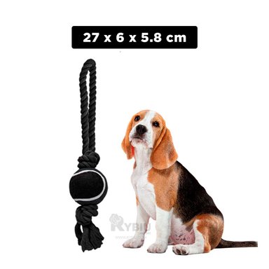 JUGUETE PERROS MA31358 VERSATIL NEGRO + LIGAS REGALO RYBIU