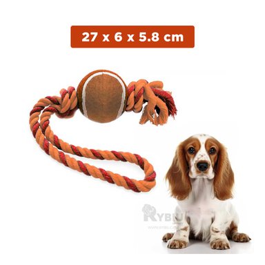 JUGUETE PERRO MA31357 MASTICABLE ANARANJADO + LIGAS REGALO RYBIU