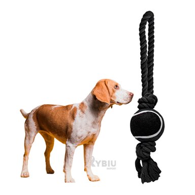 JUGUETE PERROS MA31358 IDEAL CON BOLA EN NEGRO + BANDERITAS ADHESIVAS RYBIU