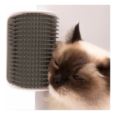 CEPILLO GATOS MA31328 MINIMALISTA Y PRACTICO GRIS + REGALO STICKERS RYBIU