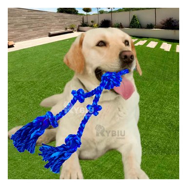 SOGA PERROS MA31362 CON VARIOS NUDOS Y RESISTENTE CANINA AZUL RYBIU