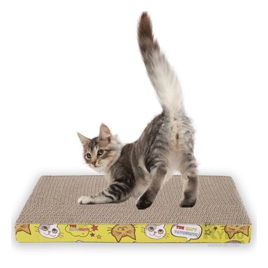 CAMA GATOS MA31323 RASCADORA CARTON + BANDERITAS ADHESIVAS RYBIU - 4
