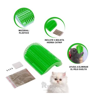 RASCADOR GATOS MA31327 DESGARRADOR MINIMALISTA VERDE + POST IT ADHESIVOS RYBIU