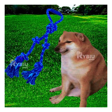 SOGA PERROS MA31362 DURA GRANDES AZUL + REGALO STICKERS RYBIU