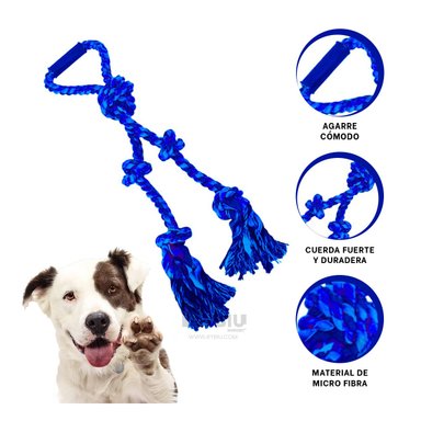 CUERDA PERROS MA31362 TRANSPORTABLE AZUL + GIFT STICKERS RYBIU