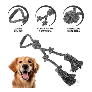 CUERDA PERROS MA31364 DURADERA PLOMO + ENVOLTORIO REGALO RYBIU