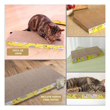 CAMA GATOS MA31323 RASCADORA MININOS CARTON + POST IT ADHESIVOS RYBIU - 5