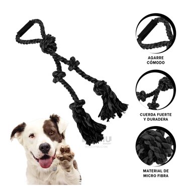 SOGA PERROS MA31363 CORDON Y NUDO EN Y RECREATIVA NEGRO + POST IT ADHESIVOS RYBIU