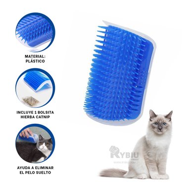 RASCADOR GATOS MA31326 ESQUINERO MULTIFUNCIONAL Y DINAMICO AZUL + LIGAS REGALO RYBIU