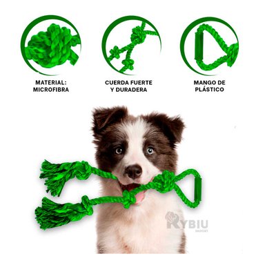 CUERDA PERROS MA31367 CANINA DURADERA Y RECREATIVA VERDE + REGALO AGENDITA RYBIU