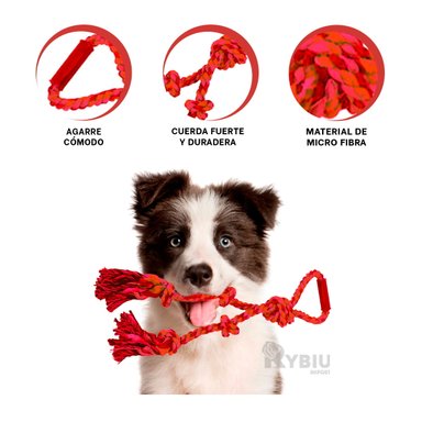 CUERDA PERROS MA31365 CASUAL ROJO + ENVOLTORIO REGALO RYBIU