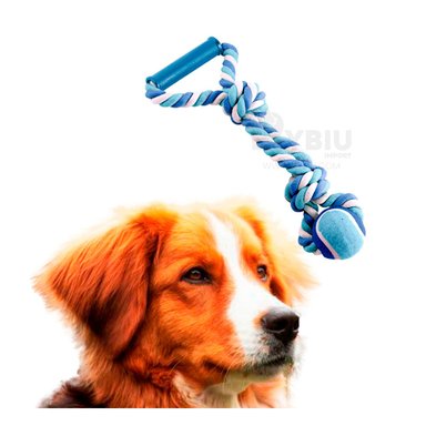 CUERDA PERROS MA31368 COMODO JUGAR AZUL + GIFT STICKERS RYBIU