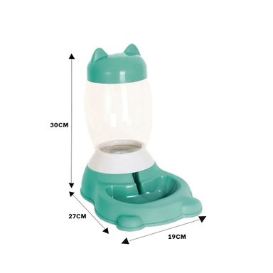 BEBEDERO GATO MA32393 RYBIU AUTOMATICO CON BIDON FORMA VERDE - 4