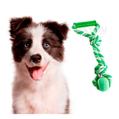 JUGUETE PERROS MA31370 CON PELOTA TENIS VERDE + REGALO AGENDITA RYBIU