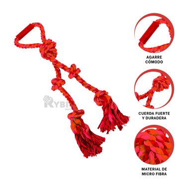 SOGA PERROS MA31365 CORDON Y NUDO EN Y RECREATIVA ROJO + POST IT ADHESIVOS RYBIU