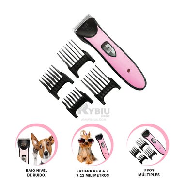RASURADORA RYBIU MA31080 DINAMICO PERRO EN ROSADO + LIGAS REGALO