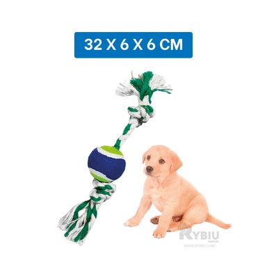 CUERDA ALGODÓN PERROS MA29965 JUEGO EN MULTICOLOR + BANDERITAS ADHESIVAS RYBIU