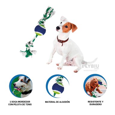 JUGUETE ALGODÓN PERRO MA29965 LIMPIEZA DENTAL MULTICOLOR + AGENDITA RYBIU