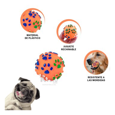 JUGUETE PERROS MA31247 DISENO HUELLITAS EN ANARANJADO + REGALO AGENDITA RYBIU