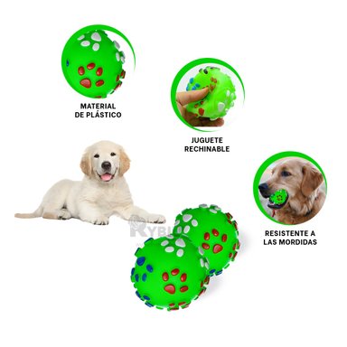 JUGUETE PERROS MA31248 DISENO HUELLITAS EN VERDE + REGALO AGENDITA RYBIU