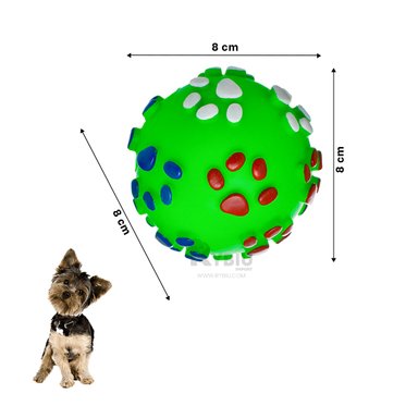 BALÓN PERROS MA31248 RESISTENTE Y DIVERTIDO EN VERDE + LIGAS REGALO RYBIU