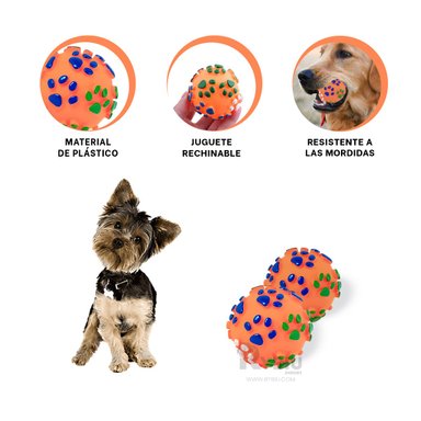 BALÓN PERROS MA31247 ESFERICO ANARANJADO + POST IT ADHESIVOS RYBIU