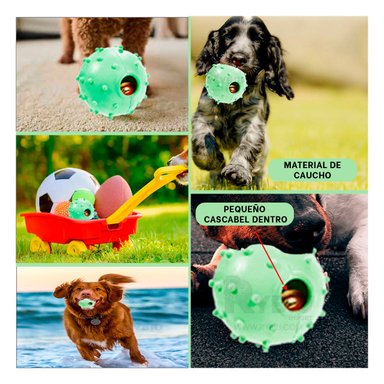 JUGUETE CAUCHO PERROS MA31254 EN VERDE + REGALO LIGAS PEINAR RYBIU