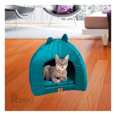 CAMA PERROS GATOS MA29098 ACOGEDOR CANES TALLA M VERDE AGUA RYBIU + AGENDITA