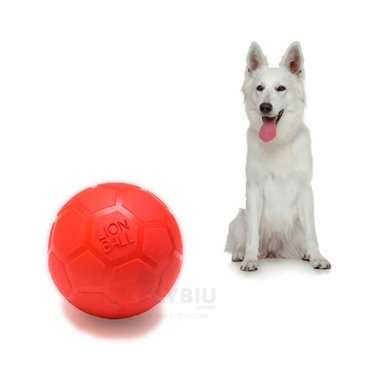 PELOTA CAUCHO PERROS Y GATOS MA31258 ENTRENAMIENTO EN ROJO + PAPEL REGALO RYBIU