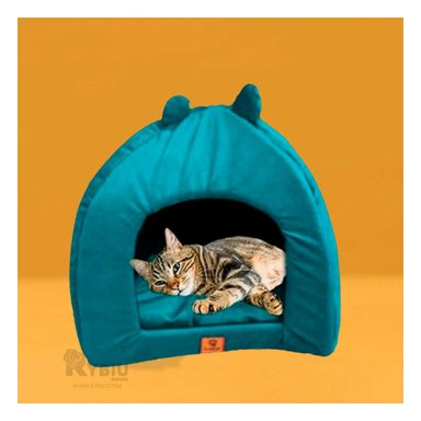 CAMA PERROS GATOS MA29098 LITERA APTA CAN SUAVE VERDE RYBIU + LIGAS REGALO