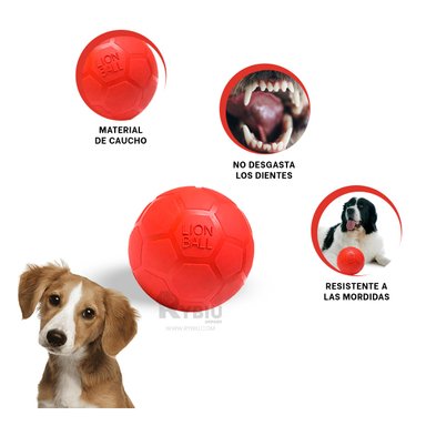 JUGUETE CAUCHO PERROS Y GATOS MA31258 ESFERICO ROJO + GIFT STICKERS RYBIU