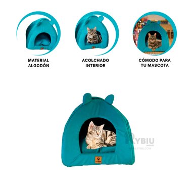 COLCHON PERROS GATOS MA29098 SUAVE CAN TALLA M VERDE AGUA RYBIU + AGENDITA