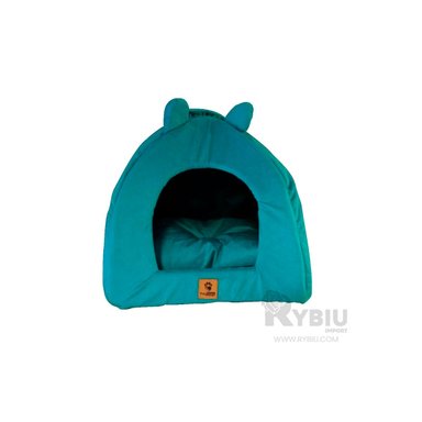 CAMA PERROS GATOS MA29098 CERRADA SUAVE TALLA M VERDE AGUA RYBIU + STICKERS