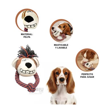 JUGUETE FELPA PERROS Y GATOS MA31261 VERSATIL Y ENTRETENIDO MODELO MONO + REGALO AGENDITA RYBIU