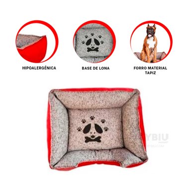 COLCHON PERROS MA31050 SABUESO DORMIR ROJO TALLA XXL RYBIU + GIFT STICKERS