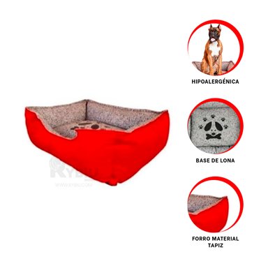 COLCHON PERROS MA31050 DESCANSO PET ROJO TALLA XXL RYBIU + REGALO AGENDITA