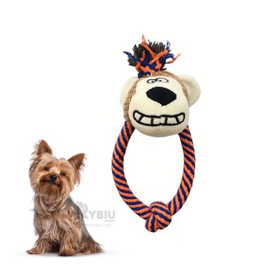 JUGUETE FELPA PERROS MA31261 MASTICABLE MODELO MONO + REGALO STICKERS RYBIU