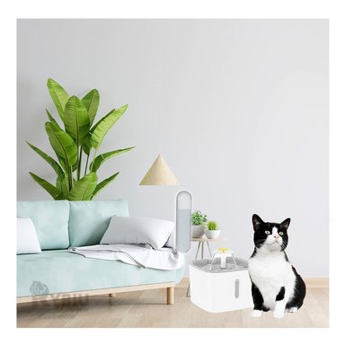 BEBEDERO PERRO Y GATO MA31114 RYBIU INTERIOR CUADRADO BLANCO + PAPEL REGALO