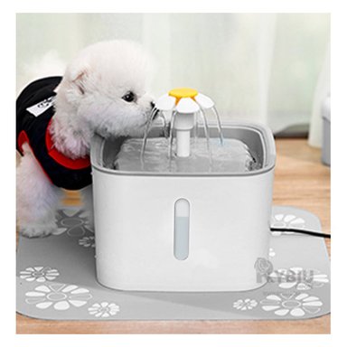 BEBEDERO PERRO Y GATO MA31114 RYBIU AUTOMATICO CUADRADO BLANCO + PAPEL REGALO