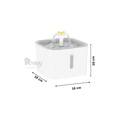 HIDRATADOR ANIMAL PERRO Y GATO MA31114 RYBIU CUADRADO BLANCO + BANDERITAS ADHESIVAS