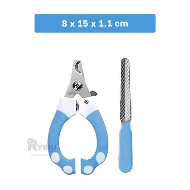 TIJERA RYBIU MA31096 PRACTICA EN CELESTE + REGALO LIGAS PEINAR