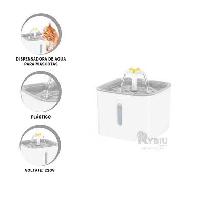 FUENTE PERRO Y GATO MA31114 RYBIU INTELIGENTE PLASTICO BLANCO + GIFT STICKERS