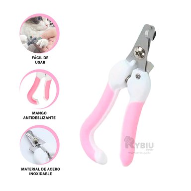 CORTADOR UÑAS RYBIU MA31091 CORTE PRECISO GRANDE ROSADO + GIFT STICKERS
