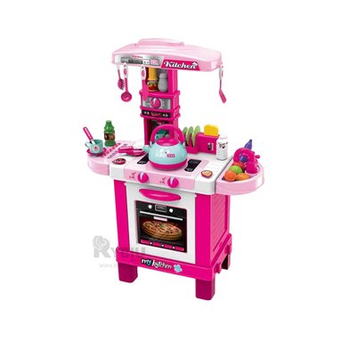 COCINA MODERNA Y ARMABLE KIDS EN ROSADO Y+PAPEL DE REGALO - 4