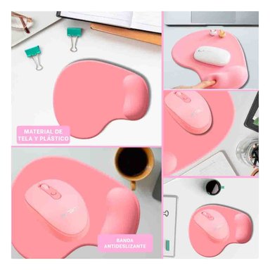 MOUSE PAD RYBIU TE31603 ALFOMBRILLA PUNTERO ROSADO + POST-IT ADHESIVOS - 5