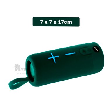 PARLANTE BLUETOOTH RYBIU P1728BT BOCINA COLOR VERDE + BANDERITAS ADHESIVAS - 5