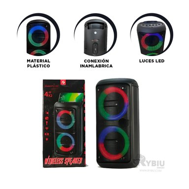 BOCINA PORTATIL DE EVENTOS EN NEGRO Y+ENVOLTORIO DE REGALO - 2