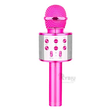 MICRÓFONO RYBIU PORTATIL BLUETOOTH FUCSIA + PAPEL REGALO - 2